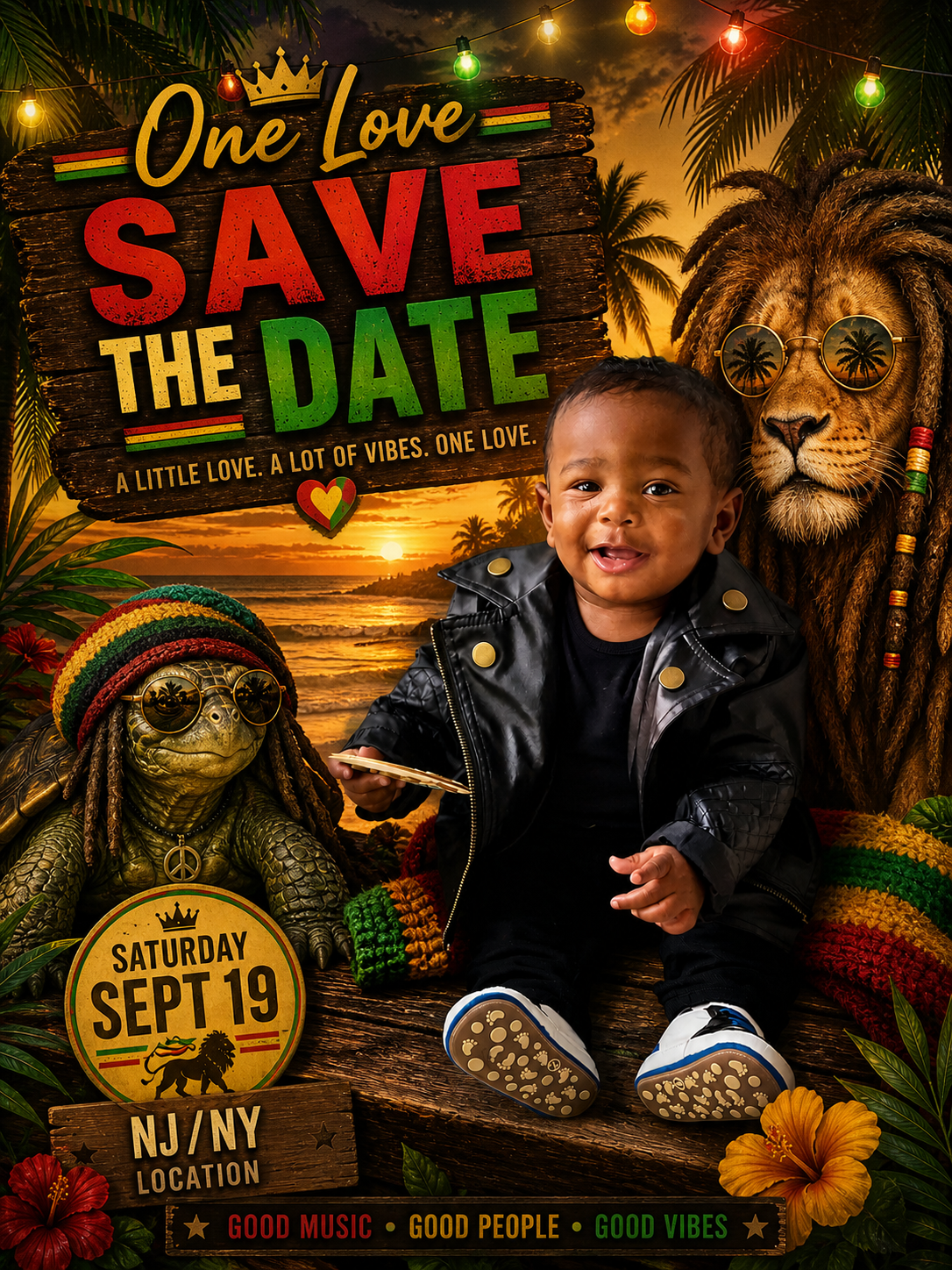 Sean Sire One Love Save the Date flyer